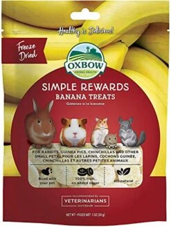 Oxbow (12 Pack) Simple Rewards Treats - Small Animals Banana 1 Oz