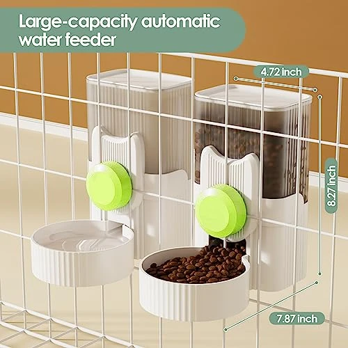 2PCS Hanging Automatic Rabbit Feeder Cat Food Water Dispenser 35oz Bunny Food Water Holder Set Guinea Pigs Drinking Bowl Gravity Feeder Small Animal Cage Accessories For Ferret Bunny Kitten Small Dogs 7 2PCS Hanging Automatic Rabbit Feeder Cat Food Water Dispenser 35oz Bunny Food Water Holder Set Guinea Pigs Drinking Bowl Gravity Feeder Small Animal Cage Accessories For Ferret Bunny Kitten Small Dogs - Image 5