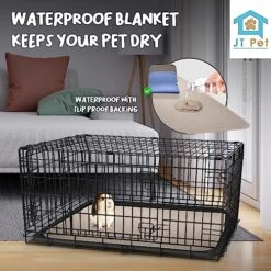 JT Pet Guinea Pig Cage Liner - Pack Of 4 Washable Pee Pads For Dogs, Smooth Fleece Guinea Pig Bedding For Cage & Crates, Reusable & Waterproof Puppy Pee Pads - 36x24 Inches, Brown Grey -Pet Care Center 518tLKDTvqL 1
