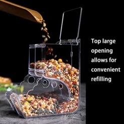 Lucky Interests 2 Pcs Hamster Automatic Feeder 400ml, Hamster Food Dispenser With Brackets Small Animals Food Bowl For Dwarf Hamster Guinea Pig Chinchilla Gerbil Bird Hedgehog Ferret With 2 Spoon -Pet Care Center 519b8uceu9L