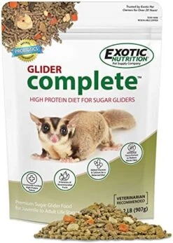 Glider Complete - Healthy High Protein Nutritionally Complete Staple Diet Sugar Glider Food (2 Lb) -Pet Care Center 51BQIiU9lqL. AC