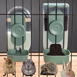 PHAEAO Hanging Automatic Pet Food Water Dispenser, Auto Gravity Rabbit Feeder And Water Dispenser Set，pet Feeder Station For Puppy Kitten Rabbit Chinchilla Hedgehog Guinea Pig Ferret -Pet Care Center 51CE7gB1FwL. AC