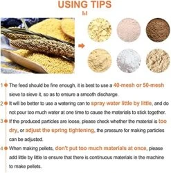 YUCHENGTECH Manual Animal Feed Food Pellet Machine Pet Dog Cat Food Pellet Mell Making Machine Pet Bait Granulator Pelleter With 1.5mm/2mm/2.5mm/3mm Molds (Small) -Pet Care Center 51CxStVdqoL