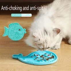 AYENCI Cat Automatic Water, Pet Slow Food Bowl Licking Pad Slow Food Device Cat Bowl Dog Bowl Dog Lick Pad Pet Bowl Dog Bowl Pet Feeder (Color : Goldfish - Blue) -Pet Care Center 51DRHXakW2L