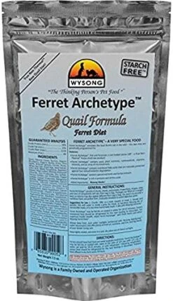 Wysong 858053 Ferret Archetype Quail Formula - Raw Ferret Food - 7.5 Ounce Bag -Pet Care Center 51Dqy9itopL. AC