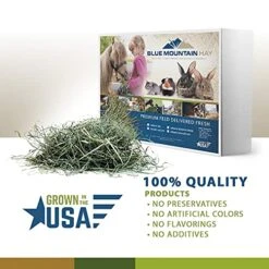Blue Mountain High Altitude Timothy Hay (5 LB) Rabbits, Guinea Pigs | Bunny Rabbit, Hamster, Chinchilla & Gerbil Feed | Similar To Alfalfa Cubes, Orchard Grass Hay -Pet Care Center 51EJOFMimbS