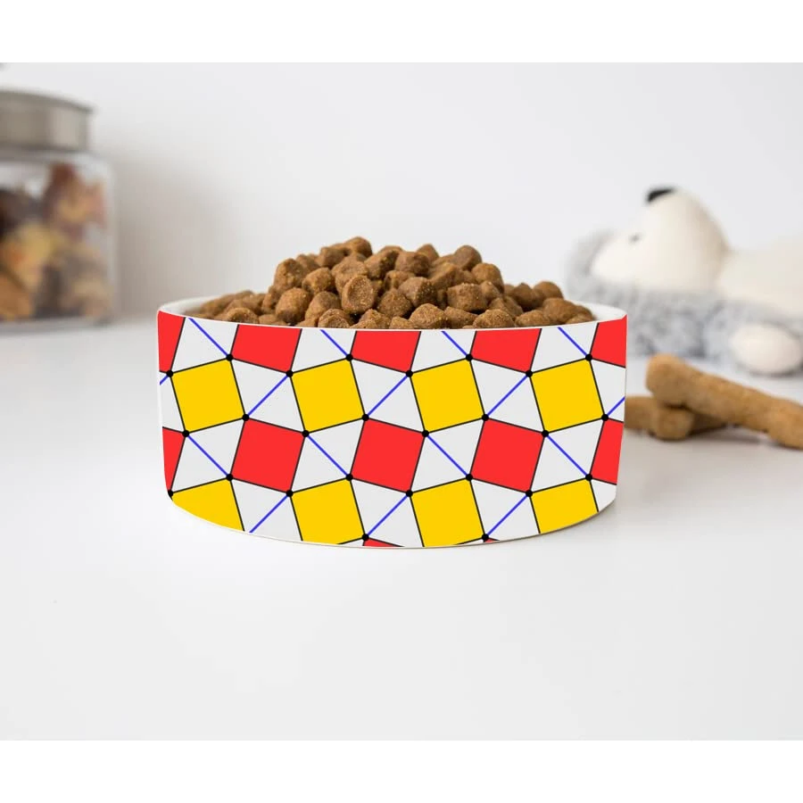 GENERIC Snub Square Tiling Pattern Bowl, Pet Bowl Dog Bowls, Ceramic Dog Cat Pet Bowls Available In Two Sizes 3 GENERIC Snub Square Tiling Pattern Bowl, Pet Bowl Dog Bowls, Ceramic Dog Cat Pet Bowls Available In Two Sizes