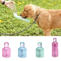 AACARB Cat Water Dispenser, Dog Portable Outdoor Travel Water Bottle Dispenser Dog Cat Drinking Water Feeder (Color : Pink) -Pet Care Center 51FryhTnplL