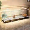 OM-PDD Indoor Guinea Pig/Ferret Cage, With Tray, Small Animal Playpen, Transparent Design, Thick Iron Mesh, Easy To Clean, Suite: Foot Pad/Water Fountain/Tray/Food Box/Water Bowl -Pet Care Center 51FwBa0tbGL