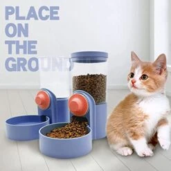 Aarpurt 35oz Hanging Automatic Food Water Dispenser, Gravity Auto Feeder Waterer Set, Water Food Bowl For Cage Pet For Dog Cat Rabbit Chinchilla Ferret -Pet Care Center 51GGCbuECPL