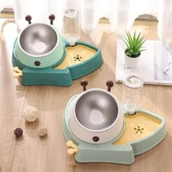 AYENCI Cat Automatic Water, Cat Bowl Dog Bowl Non Slip Stainless Steel Pet Automatic Drinking Feeder Bowl Pet Cats Dogs Food Bowl Easy To Clean Pet Products (Color : Rouge Pink) -Pet Care Center 51GbhJ2iYoL