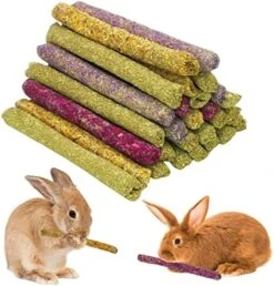 Hamiledyi 72PCS Timothy Hay Sticks Rabbit Chew Toys Mixed Natural Bunny Molar Sticks Guinea Pig Molar Rod Treats For Chinchilla Hamster And Other Small Animals Molars Snack Toys -Pet Care Center 51GoNC jwNL. AC