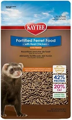 Kaytee Fortified Premium Pet Ferret Food Grain Free & Gluten Free With Chicken, 4 Pound -Pet Care Center 51I22XSN FL. AC