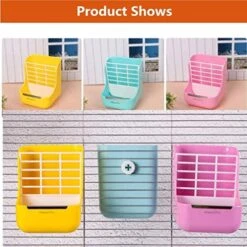 Rabbit Feeder Bunny Guinea Pig Hay Feeder, Hay Guinea Pig Hay Feeder, Chinchilla Plastic Food Bow (Pink) -Pet Care Center 51IOMsmIskL