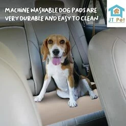 JT Pet Guinea Pig Cage Liner - Pack Of 4 Washable Pee Pads For Dogs, Smooth Fleece Guinea Pig Bedding For Cage & Crates, Reusable & Waterproof Puppy Pee Pads - 36x24 Inches, Brown Grey -Pet Care Center 51JEyWk2noL 1