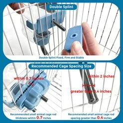 Vannon Small Animal Water Bottles For Crate Mini Clear Water Bottles Leak-Proof Water Dispenser For Rabbit, Chinchilla, Ferret, Guinea Pigs, Hedgehog, 6oz, No Drip, BPA Free -Pet Care Center 51KDmJqYBmL