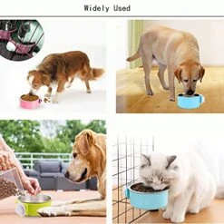 Fuwok 2-IN-1 Removable Dog Bowl For Crates Puppy Food Feeder Water Dish With Bolt Holder Stainless Steel Pet Hanging Bowl Food Water Bowl 2Pcs/Set (Small - Round, Green) -Pet Care Center 51KzKr82JnL