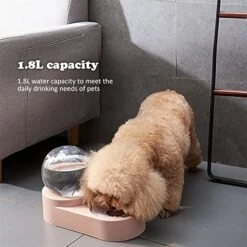 AYENCI Cat Automatic Water, 2 In 1 Dual-use Pet Dog Cat Automatic Water Dispenser With Stainless Steel Food Bowl For Dog Cat Water Bottle Container (Color : Pink No Steel Bowl) -Pet Care Center 51MTFUarikL