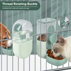PHAEAO Hanging Automatic Pet Food Water Dispenser, Auto Gravity Rabbit Feeder And Water Dispenser Set，pet Feeder Station For Puppy Kitten Rabbit Chinchilla Hedgehog Guinea Pig Ferret -Pet Care Center 51Qv91mTNIL