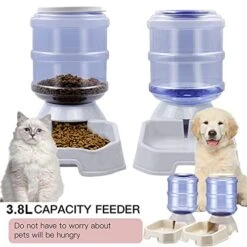 AYENCI Cat Automatic Water, 3.8L Dog Bowl Automatic Cat Feeder Large Capacity Pet Bowl Water Bottle For Cat Food Dish Water Dispenser Pet Feeding Supplies (Color : Pink Water Feeder)