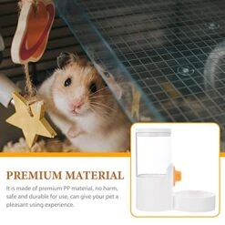 Ipetboom Cat Food Dispenser Guinea Pig Food Bowl Rabbit Water Bowl， 1 Pc Rabbit Drinking Water Rabbit Water Dispenser Hanging Water Dispenser For Small Animals Cat Waterer Ferret Food -Pet Care Center 51SQycsz1yL