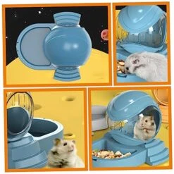 Hohopeti Hamster Feeder Hamster Food Dispenser Guinea Pig Feeder Rat Food Bowl Dog Supplies For Puppies Food Container Squirrel Feeder Hanging Bunny Feeder Household Hamster Feeder Sky-Blue -Pet Care Center 51UDT8c043L
