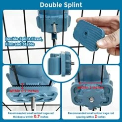 Vannon Filtered Water Bottles For Crate Clear Small Animal Water Bottles With Filter Leak-Proof Water Dispenser For Rabbit, Chinchilla, Ferret, Guinea Pigs, Hedgehog, 24oz, BPA Free, Top Fill, Blue -Pet Care Center 51Uvrf9EHmL