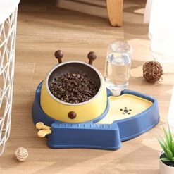 AYENCI Cat Automatic Water, Cat Bowl Dog Bowl Non Slip Stainless Steel Pet Automatic Drinking Feeder Bowl Pet Cats Dogs Food Bowl Easy To Clean Pet Products (Color : Rouge Pink) -Pet Care Center 51WFtqupdWL