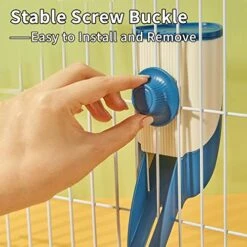 BNOSDM 2 In 1 Rabbit Food Dispenser And Bunny Feeder Bowl Set Rabbit Feeders For Cages Guinea Pig Feeding Dish Pellets For Ferret Chinchilla Hedgehog Small Animals (Green) -Pet Care Center 51WyVwLuAeL