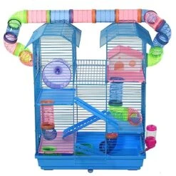 ACQUIRE 5 Tiers Hamster Cage Animal Travel Habitat With Accessories Included