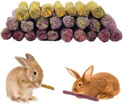 Hamiledyi 72PCS Timothy Hay Sticks Rabbit Chew Toys Mixed Natural Bunny Molar Sticks Guinea Pig Molar Rod Treats For Chinchilla Hamster And Other Small Animals Molars Snack Toys -Pet Care Center 51a80OclATL. AC