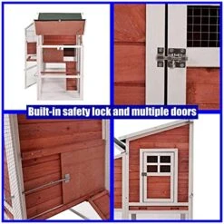 Tenouvos Higher Quality & Stronger Outdoor Chicken Coop, Large Solid Wooden Rabbit Hutch, Poultry Pet Cages, Small Animal House With Tray & Ramp & Heavy Duty Safety Net For Small Animal 10 Tenouvos Higher Quality & Stronger Outdoor Chicken Coop, Large Solid Wooden Rabbit Hutch, Poultry Pet Cages, Small Animal House With Tray & Ramp & Heavy Duty Safety Net For Small Animal -Pet Care Center 51bdLHdiOrL