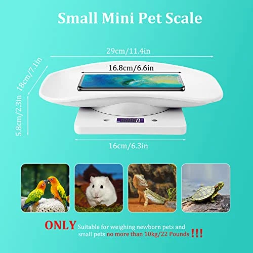 Digital Mini Pet Scale, Small Animal Weight Scale, Portable LCD Electronic Weighing Scale With Tray(Max. 22 Lbs), Multifunction Kitchen Scale For Food/Puppy/Kitten/Lizard/Hamster/Tortoise/Whelping 4 Digital Mini Pet Scale, Small Animal Weight Scale, Portable LCD Electronic Weighing Scale With Tray(Max. 22 Lbs), Multifunction Kitchen Scale For Food/Puppy/Kitten/Lizard/Hamster/Tortoise/Whelping - Image 2