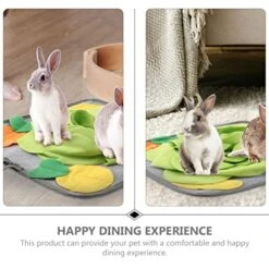 Ipetboom Teething Toy 2pcs Slow For Skills Animal Intelligence Eating Bunny Toys Dispenser Pig Cat Hunting Foraging Natural Ferret Enrichment Dog And Training Work Iq Rabbit Small Rug Toy -Pet Care Center 51chHwaMy5L