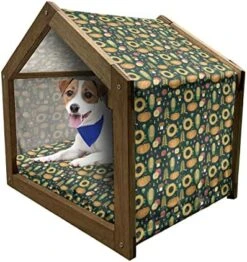 Ambesonne Acorn Wooden Pet House, Fallen Autumn Leaves Concept Squirrels In Peaceful Nature, Indoor & Outdoor Portable Dog Kennel With Pillow And Cover, Medium, Multicolor 22 Ambesonne Acorn Wooden Pet House, Fallen Autumn Leaves Concept Squirrels In Peaceful Nature, Indoor & Outdoor Portable Dog Kennel With Pillow And Cover, Medium, Multicolor -Pet Care Center 51hGvLNY3oL. AC
