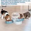 DricRoda Automatic Cat Food Water Dispenser Dog Rabbit Feeder Waterer For Small Pets, Auto Gravity Pet Food And Water Bowl Set For Indoor Cats Ferret Guinea Pig Bunny Dog Feeding Watering Supplies -Pet Care Center 51hKhu1jyoL
