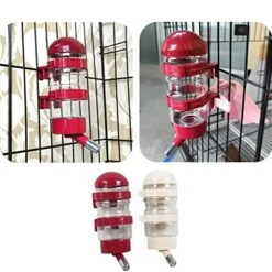 AACARB Cat Water Dispenser, Pet Drinking Fountains Dog Cage Bottle Dog Cat Water Dispenser Kettle Automatically Feeding Water (Color : Red Wine) -Pet Care Center 51k7svUDZoL