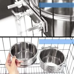 AYENCI Cat Automatic Water, Dog Kennel Stainless Steel Bowls No Spill Hanging Cage Box Water Food Pet Feeder Cat Puppy Feeding Easy To Install (Size : M) -Pet Care Center 51kNedkl5FL