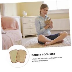 POPETPOP 4 Pcs Rabbit Mat Toys For Guinea Pigs Kitten Toys Guinea Pig Chew Toys Small Animal Grass Mat Small Animal Bedding Hamster Cooling Mat Cooling Grass Mat Natural Pet Bed -Pet Care Center 51oKZA7a0cL