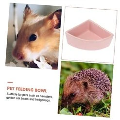 Iplusmile 3 Pcs Hamster Feeding Bowl Triangle Rabbit Water Bottle Cage For Rabbits Doggie Water Bottle Hamster Bowls Small Animal Water Bottle Hamster Bottle Food Bowl Ceramics Bowl Pink Pet -Pet Care Center 51oSaeD2DpL