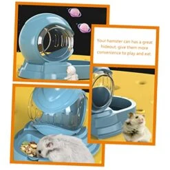 Hohopeti Hamster Feeder Hamster Food Dispenser Guinea Pig Feeder Rat Food Bowl Dog Supplies For Puppies Food Container Squirrel Feeder Hanging Bunny Feeder Household Hamster Feeder Sky-Blue -Pet Care Center 51qVgAEvksL