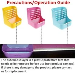 Rabbit Feeder Bunny Guinea Pig Hay Feeder, Hay Guinea Pig Hay Feeder, Chinchilla Plastic Food Bow (Pink) -Pet Care Center 51sDleKKWML