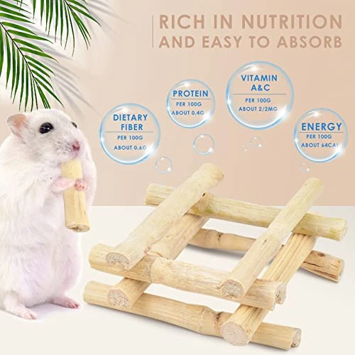 Bissap 700g/1.5Ib Sweet Bamboo Sticks For Rabbits, Bunny Chew Toys For Rabbits Hamster Chinchilla Guinea Pigs Rabbit Squirrel Small Animals Natural Treats Teeth Grinding Chew Sticks 4 Bissap 700g/1.5Ib Sweet Bamboo Sticks For Rabbits, Bunny Chew Toys For Rabbits Hamster Chinchilla Guinea Pigs Rabbit Squirrel Small Animals Natural Treats Teeth Grinding Chew Sticks - Image 2