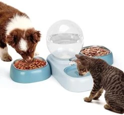 DricRoda Automatic Cat Food Water Dispenser Dog Rabbit Feeder Waterer For Small Pets, Auto Gravity Pet Food And Water Bowl Set For Indoor Cats Ferret Guinea Pig Bunny Dog Feeding Watering Supplies -Pet Care Center 51vbSdcwwL. AC