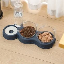 AYENCI Cat Automatic Water, Dog Cat Automatic Drinking Bottle Double Bowl Food Water Feeder Container Dispenser For Puppy Bowl Pet Accessories Dropshipping (Color : Blue) -Pet Care Center 51veldGbJfL