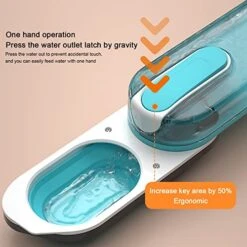 AYENCI Cat Automatic Water, Pet Dog Water Dispenser Feeder Foldable Gourd Bottle Bowl Drinker Carbon Filter Portable Outdoor Walking Travel Drink Cup (Color : Cyan Blue) -Pet Care Center 51vyeAuTvmL