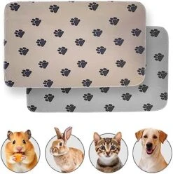 JT Pet Guinea Pig Cage Liner - Pack Of 2 Washable Pee Pads For Dogs, Smooth Fleece Guinea Pig Bedding For Cage & Crates, Reusable & Waterproof Puppy Pee Pads - 36x24 Inches, Brown Grey -Pet Care Center 51wNckkKSzL. AC