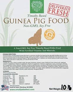 Small Pet Select-Premium Guinea Pig Pellet Food, Non-GMO, Soy Free. Local Ingredients In Pacific Northwest, 10lb, Green (10lbgpnongmo) -Pet Care Center 51wNgwLUAgL