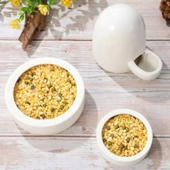 POPETPOP Squirrel Food 3pcs Hamster Drinking Water Feeder Ceramics Pet Dispenser Automatic Waterer Feeder Cage Food Bowl For Hedgehog Chinchilla Ferret Guinea Pig Rabbit Gerbil Rabbit Food -Pet Care Center 51wbSUvNbzL