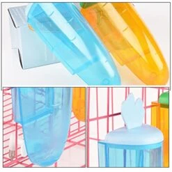 No-drip Water Bottle Rabbit Food Water Dispenser Carrot Shape No-drip Water Bottle Hanging Automatic Drinker For Rabbits Chinchillas Ferrets Guinea Pig Small Animals Pet Cage -Pet Care Center 51wpOrW0KVL